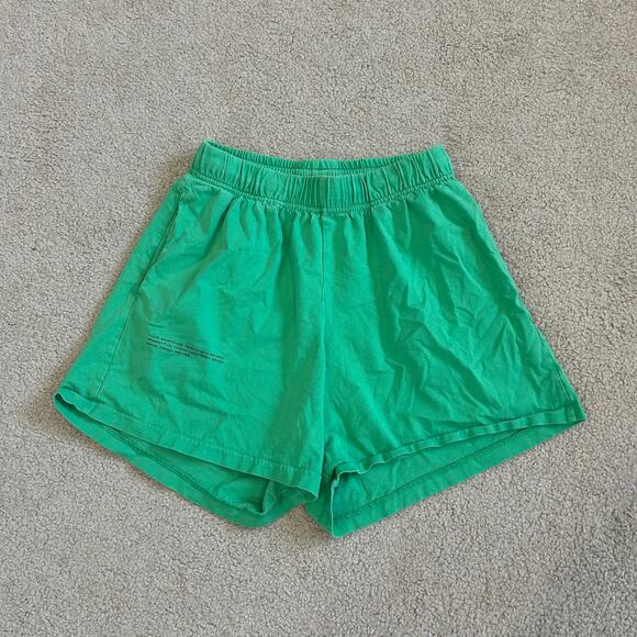 Pangaia Organic Cotton Shorts Green Pull On Loungewear Casual Womens Size XXS - Picture 3 of 7
